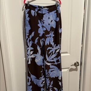 NIC+ZOE Blue Floral Wide Leg Pants